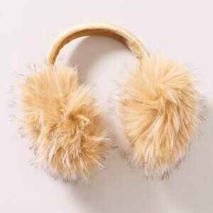 RARE! NWT Anthropologie Violet & Brooks Faux Fur Earmuff Champagne